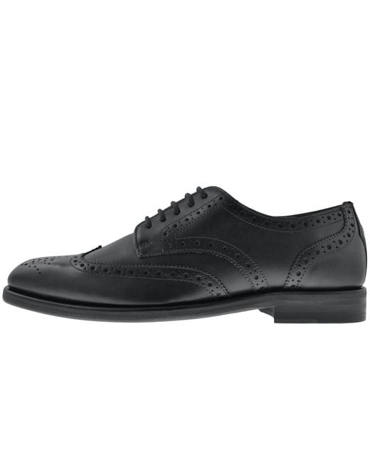 Oliver Sweeney Black Chedworth Brogue Shoes for men