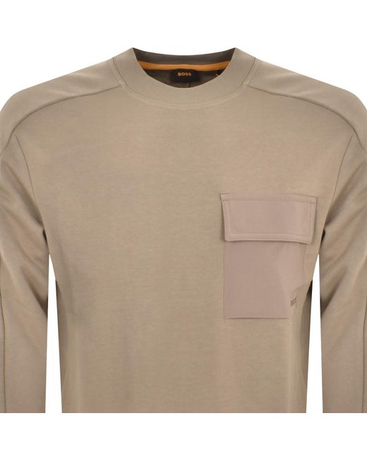 Boss Brown Boss Pocket Cargo Sweatshirt for men