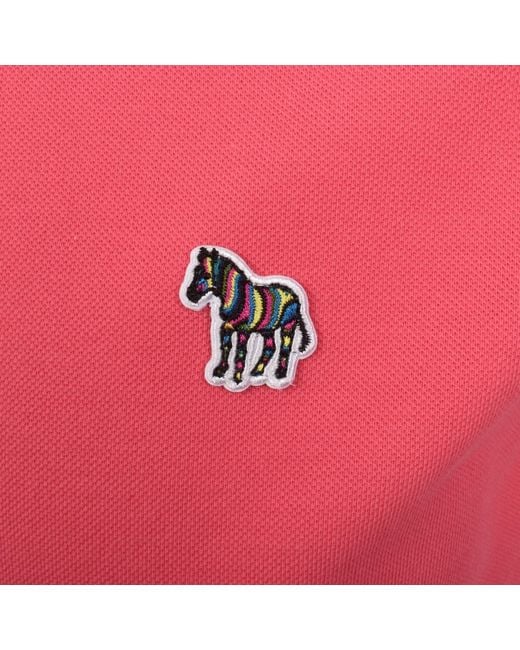 Paul Smith Pink Tipped Polo T Shirt Hot for men