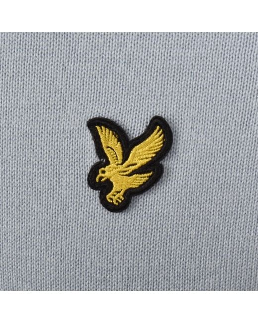Lyle & Scott Blue Knit Polo for men