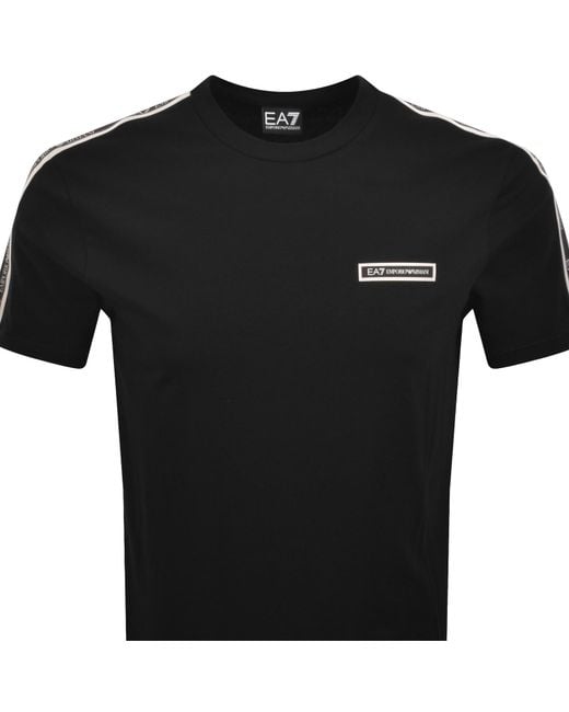 EA7 Black Emporio Armani Logo T Shirt for men