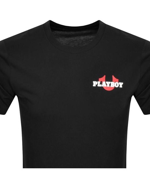 True Religion Black X Playboy T Shirt for men