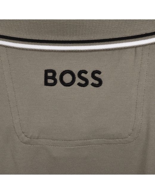 Boss Gray Boss Paddy Pro Polo T Shirt Light for men