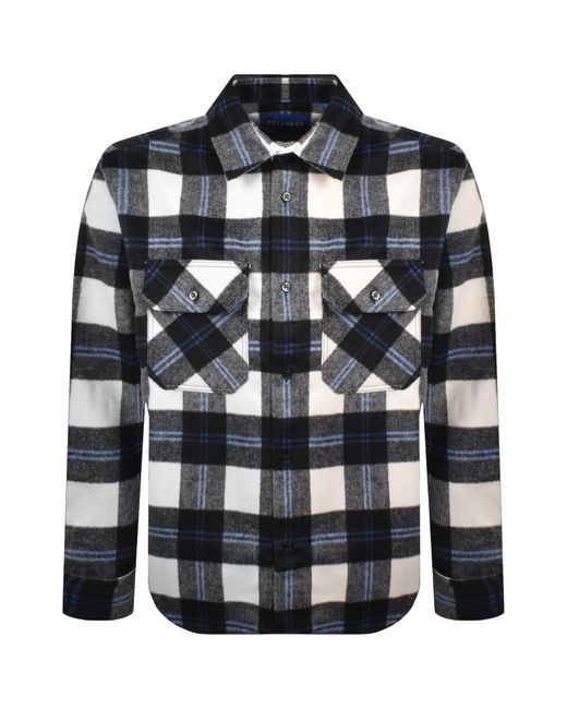 HUGO White Ebolt Overshirt for men