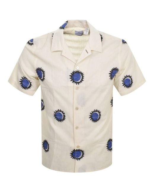 Paul Smith Natural Short Sleeve Shirt for men