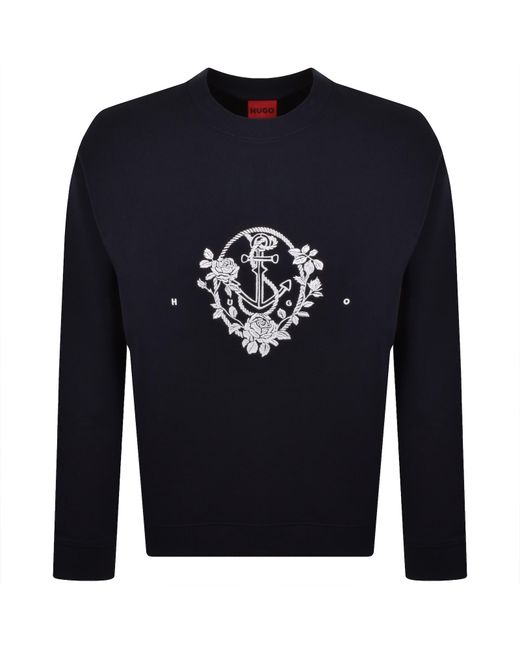 HUGO Blue Dursen Sweatshirt Dark for men