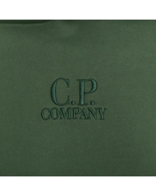 C P Company Green Cp Company Diagonal Hoodie for men