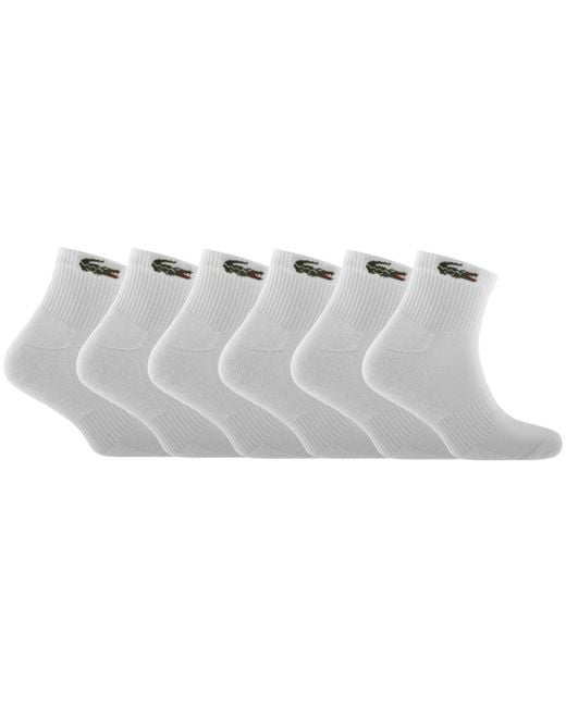 Lacoste Metallic 6 Pack Ankle Socks for men