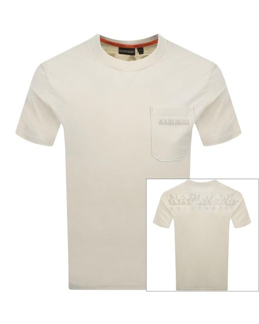 Napapijri White S-Fanes T Shirt for men