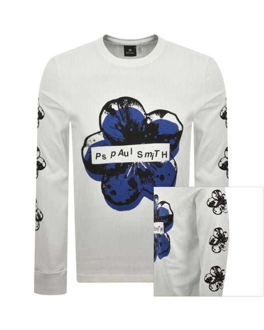 Paul Smith White Flower Sweatshirt for men