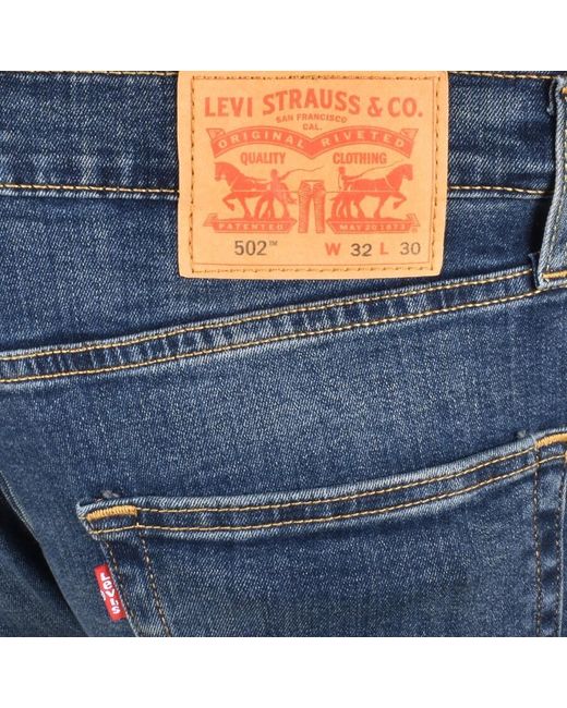 Levi's Blue 502 Tapered Jeans for men