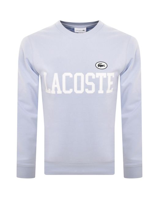 Lacoste Blue Logo Crew Neck Sweatshirt for men