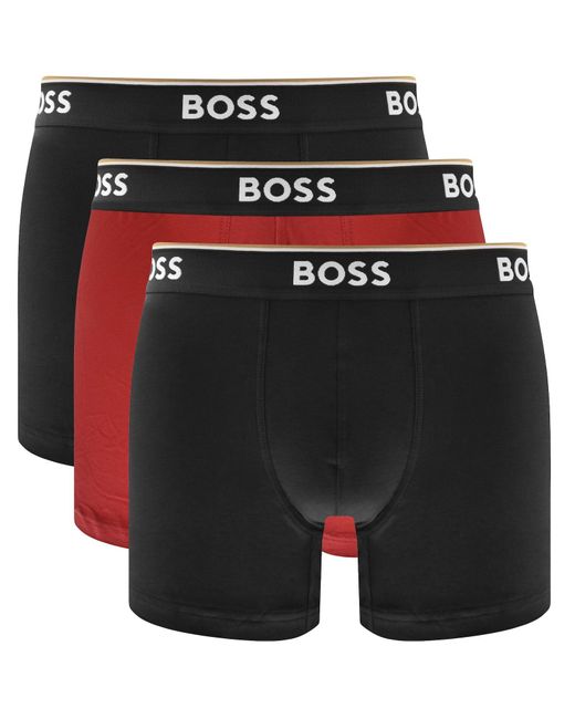BOSS BUSINESS Black Boss Underwear 3 Pack Power Boxer Briefs for men