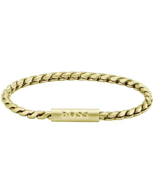 BOSS BUSINESS Metallic Boss Doran Braided Chain Bracelet for men