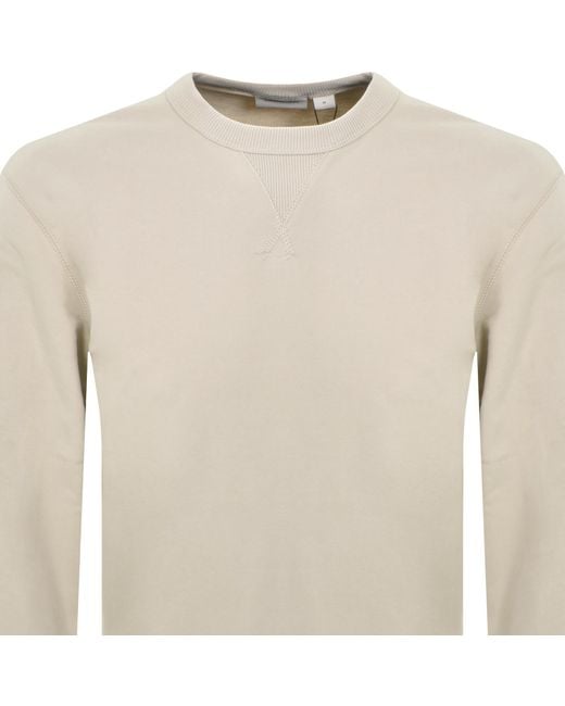 Calvin Klein Jeans Badge Sweatshirt in Natural for Men Lyst UK