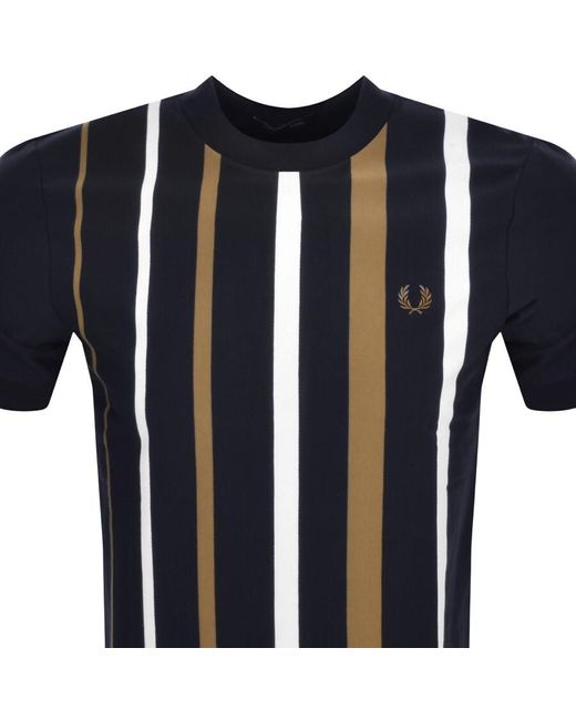 Fred Perry Black Stripe T Shirt for men