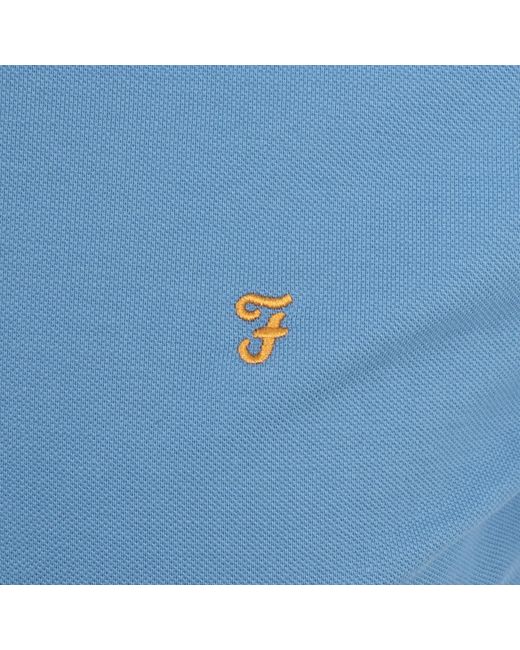 Farah Blue Blanes Polo T Shirt for men
