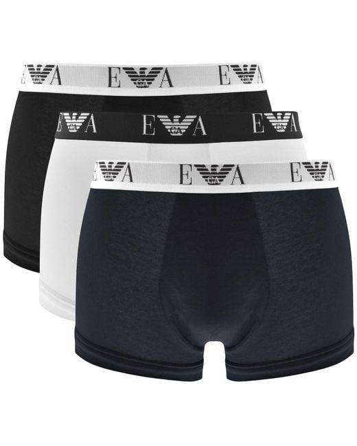 Armani Blue Emporio Underwear 3 Pack Boxer for men