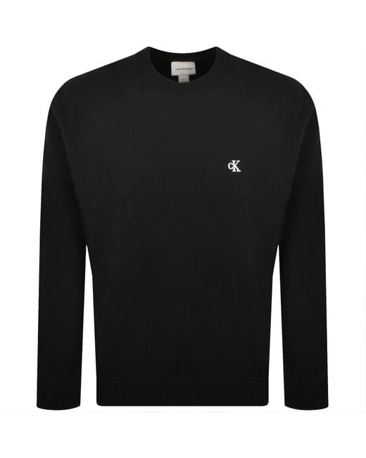 Calvin Klein Black Jeans Monogram Sweatshirt for men