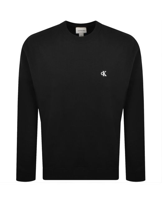 Calvin Klein Black Jeans Monogram Sweatshirt for men