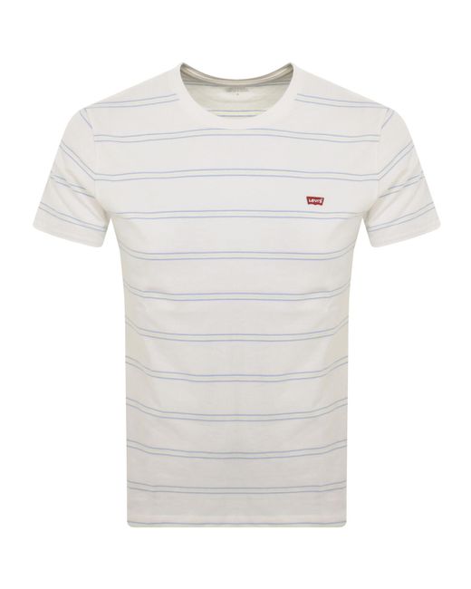 Levi's White Original Housemark Logo T Shirt Off for men
