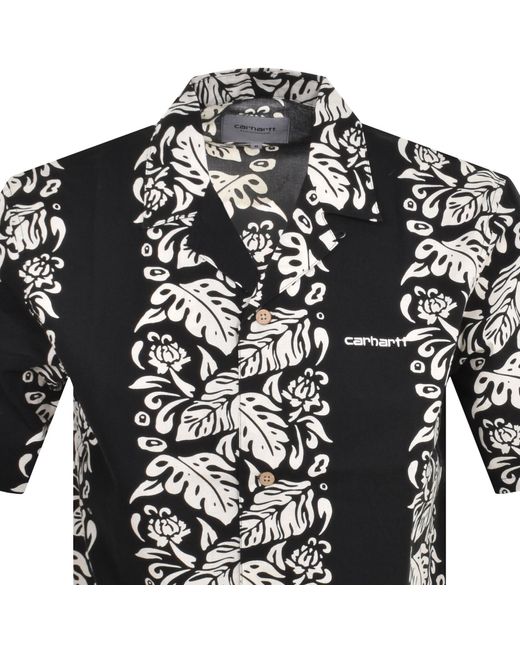Carhartt Black Floral Short Sleeve Shirt for men