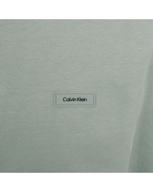 Calvin Klein Green Comfort Quarter Zip Sweatshirt for men
