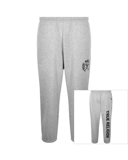 True Religion Gray Buddha Face Joggers for men