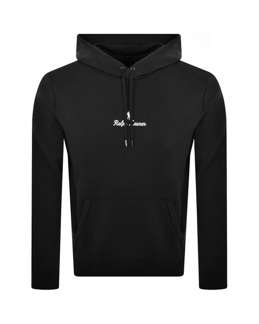 Ralph Lauren Black Logo Hoodie Polo for men