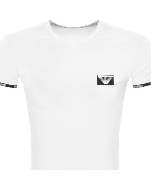 Armani White Emporio Lounge T Shirt for men