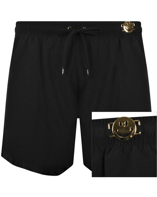 Moschino Black Smiley Swim Shorts for men