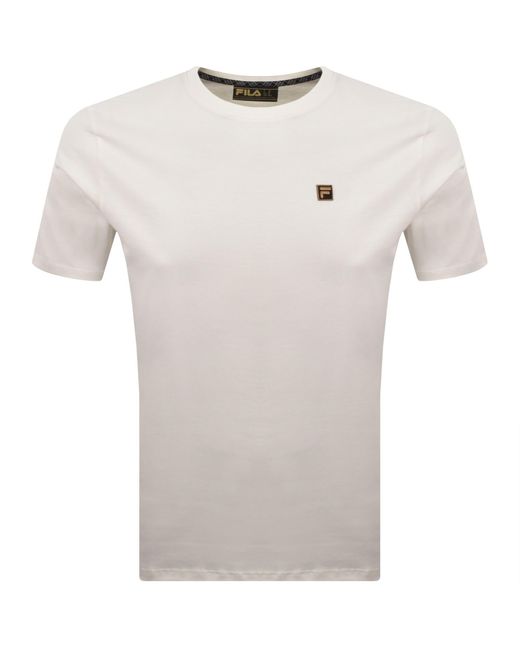 Fila White Fila Yaxley 3 Premium T Shirt for men