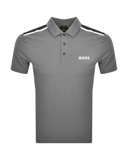 Boss Gray Boss Paddytech Polo T Shirt for men