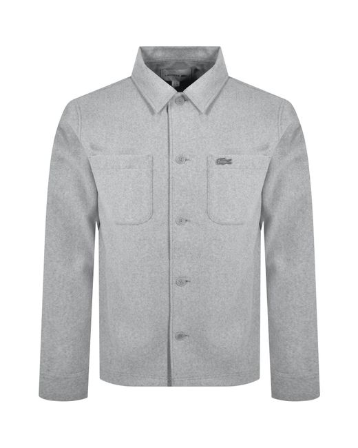Lacoste Gray Flannel Overshirt for men