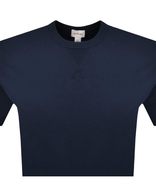 Calvin Klein Blue Jeans Badge T Shirt for men