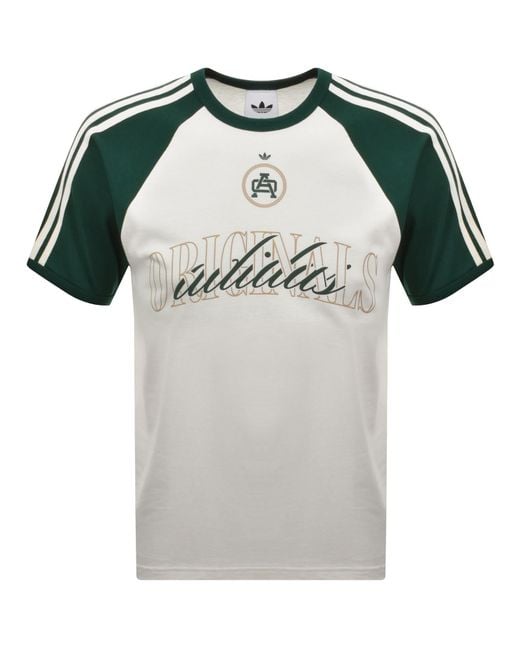 Adidas Originals White Baseball Gfx T Shirt for men