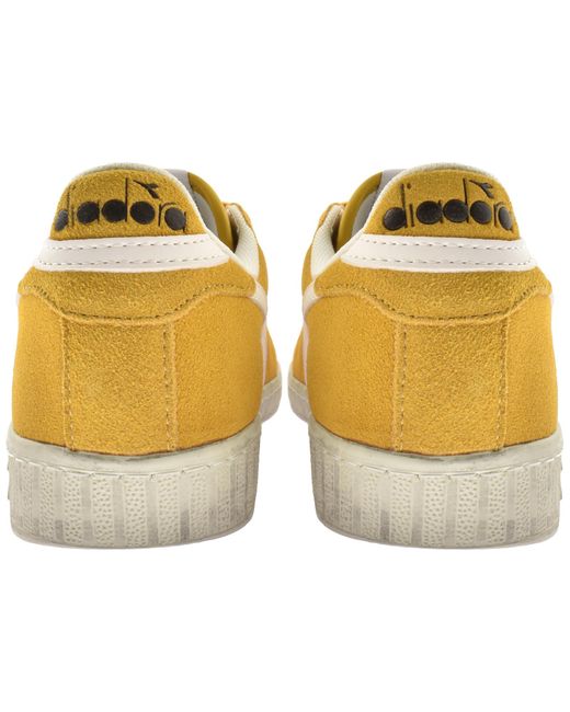 Diadora Yellow Game L Low Suede Trainers for men