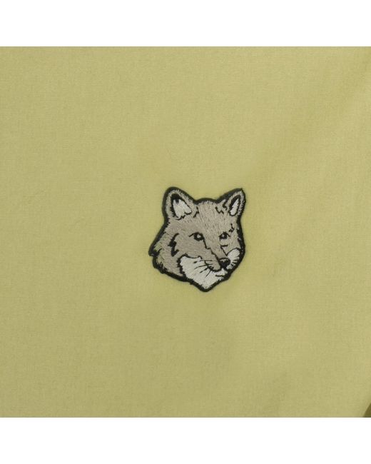 Maison Kitsuné Green Long Sleeve Fox Head Shirt for men