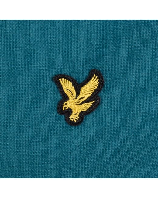 Lyle & Scott Blue Plain Polo T Shirt for men