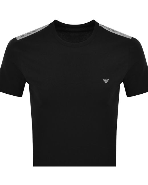 Armani Black Emporio Lounge Logo T Shirt for men