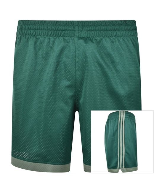 Adidas Originals Green Mockeyelet Shorts for men