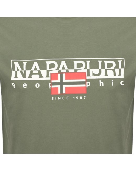 Napapijri Green S Aylmer T Shirt for men