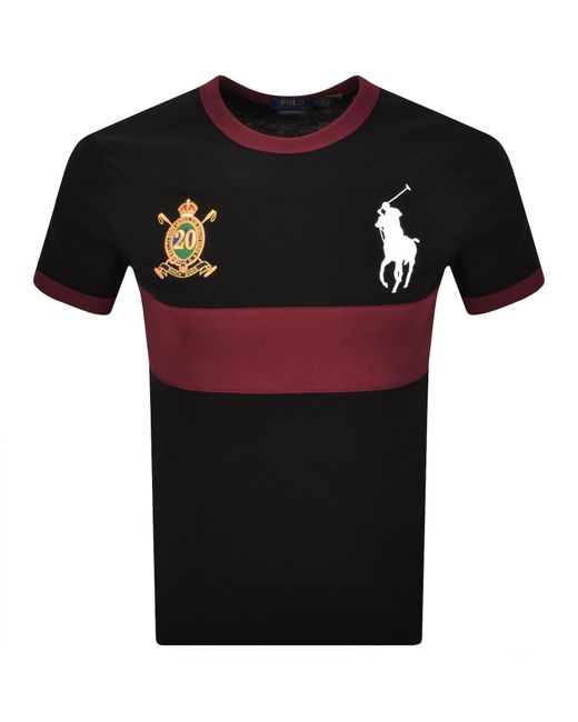 Ralph Lauren Black Crew Neck Slim Fit T Shirt for men