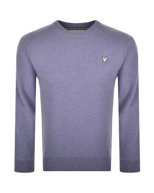 Lyle & Scott Purple Lambswool Jumper for men