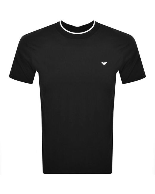 Armani Black Emporio Logo T Shirt for men