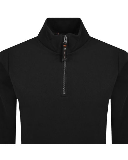 Parajumpers Black Broad Peak Zip Sweatshirt for men