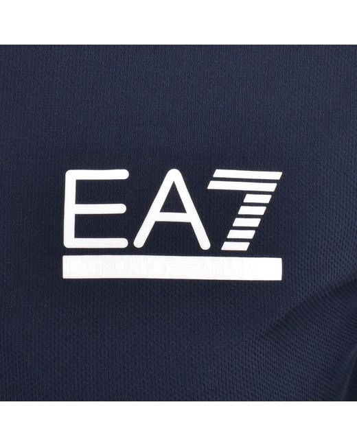 EA7 Blue Emporio Armani Long Sleeved T Shirt for men