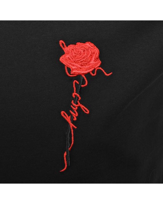 HUGO Black Diflow T Shirt for men