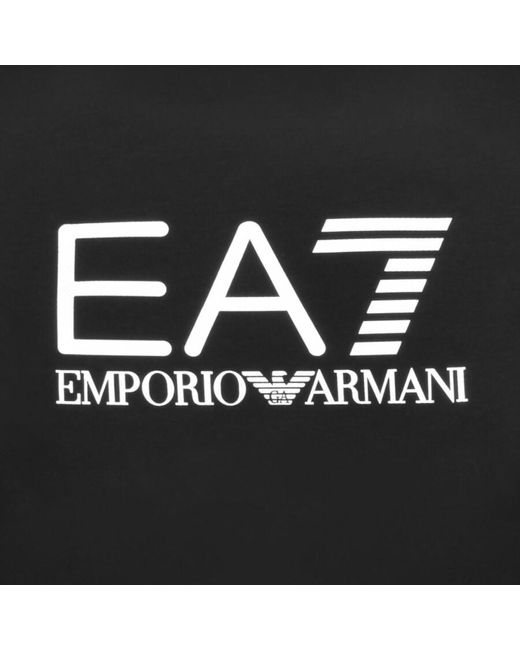EA7 Black Emporio Armani Logo T Shirt for men
