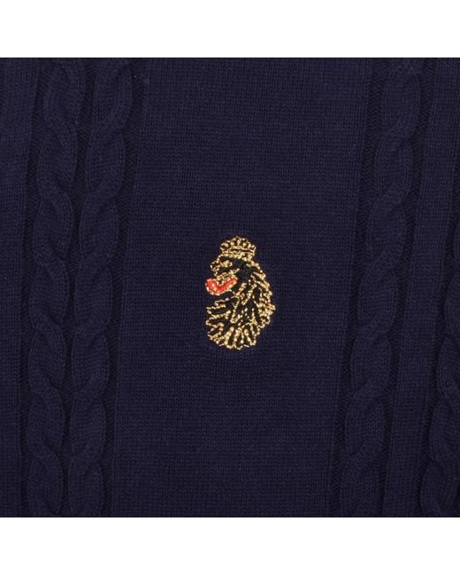 Luke 1977 Blue Horton 1000 Knit Jumper for men